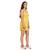 Yellow printed a-line short dress