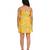 Yellow printed a-line short dress