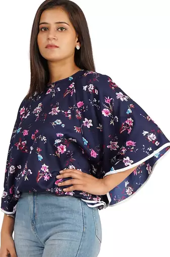 Blue kaftan top
