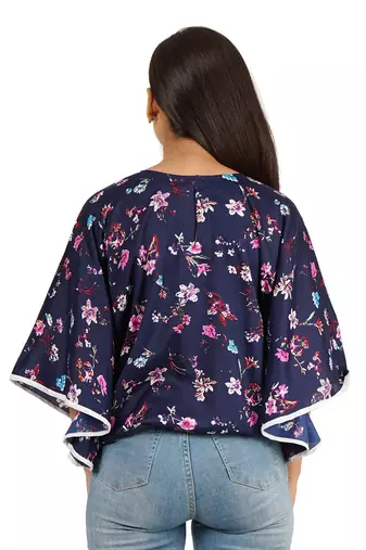 Blue kaftan top