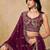 maroon zari embroidered georgette lehenga set choli with dupatta