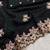 Black Color embroidery work Silk Sree