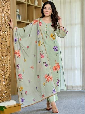Pista chanderi butti printed kurta pant set 2