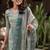 Pista green cotton printed kurta with dupatta