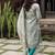 Pista green cotton printed kurta with dupatta
