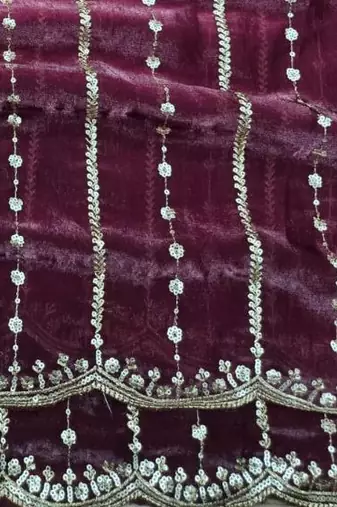 Pink  Color Sequence Emrodairy Work Sattin Saree