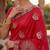 Red Color  Multi Embroidery  & Siroski Hand Work Satin Saree