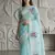 Sky Blue Color  Embroidery Sequence  Cutdana work Silk Saree