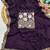 Wine Color  Heavy hand work and embroidery work Georgette Saree