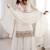 Elegant off-white embroidered ethnic suit set for women