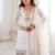Elegant off-white embroidered ethnic suit set for women