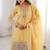 Elegant yellow embroidered ethnic suit set for women