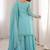 Elegant skyblue embroidered ethnic suit set for women