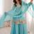 Elegant skyblue embroidered ethnic suit set for women