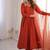 Women rust ethnic anarkali kurta set for festive & wedding wear
