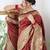 Maroon soft silk blend banarasi jacuard work designer party wear saree with unstitched blouse piece
