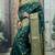 Green soft silk blend banarasi jacuard work designer party wear saree with unstitched blouse piece