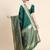 Ghreen soft silk blend banarasi jacuard work designer party wear saree with unstitched blouse piece