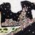 Black Color Sequence Embroidery work Georgette Saree
