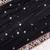 Black Color Sequence Embroidery work Georgette Saree