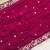 Rani Pink Color Sequence Embroidery work Georgette Saree