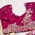 Rani Pink Color Sequence Embroidery work Georgette Saree