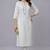 White embroidered rayon kurta set