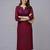 Maroon embroidered rayon kurta set