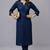 Navy embroidered rayon kurta set