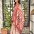 Off white cotton bandhej jacquard thread weaving saree with contrast blouse piece