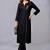Black embroidered rayon kurta set