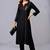Black embroidered rayon kurta set