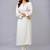White embroidered rayon kurta set