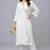 White embroidered rayon kurta set