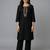 Black embroidered rayon kurta set