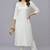 White embroidered rayon kurta set