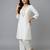 White embroidered rayon kurta set