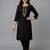 Black embroidered rayon kurta set