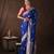Blue handloom banarasi silk saree