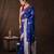 Blue handloom banarasi silk saree