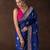 Blue handloom banarasi silk saree
