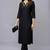 Black embroidered rayon kurta set