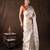 Ivory handloom banarasi silk saree