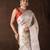 Ivory handloom banarasi silk saree