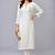 White embroidered rayon kurta set