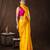 Yellow handloom pure silk saree