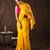 Yellow handloom pure silk saree