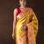 Golden handloom banarasi silk saree
