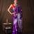 Purple handloom pure silk saree