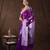 Purple handloom pure silk saree